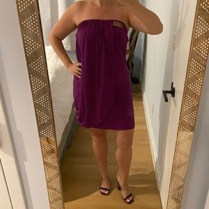 Trina Turk Cocktail Dress Gold Detail Size 8